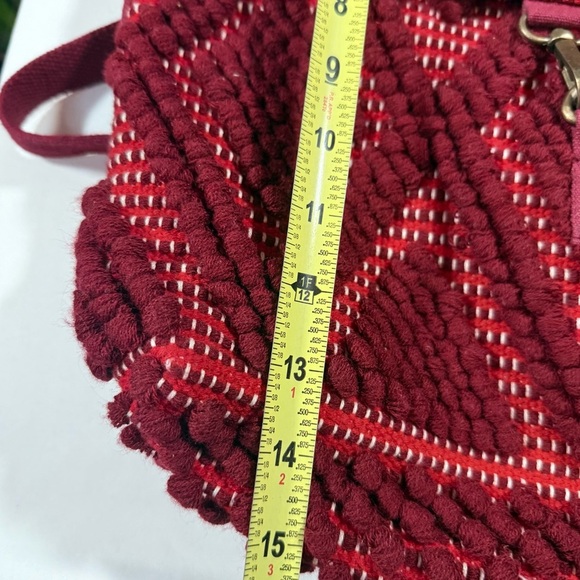 Panache Chic Burgundy Diamond Knit Women's Backpack - Picture 5 of 10